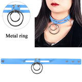 Erotic Leather Cosplay Heart Spike Collar Choker