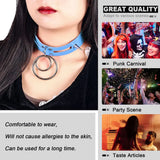 Erotic Leather Cosplay Heart Spike Collar Choker
