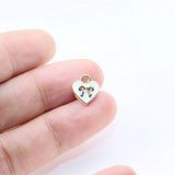 10pcs 10mm Heart Epoxy Charms DIY Jewelry Kit