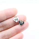 10pcs 10mm Heart Epoxy Charms DIY Jewelry Kit