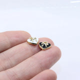 10pcs 10mm Heart Epoxy Charms DIY Jewelry Kit
