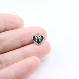 10pcs 10mm Heart Epoxy Charms DIY Jewelry Kit