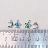 10pcs 10mm Cute Star Charms Pendant DIY Jewelry Making 2 colors