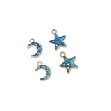 10pcs 10mm Cute Star Charms Pendant DIY Jewelry Making 2 colors