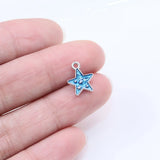 10pcs 10mm Cute Star Charms Pendant DIY Jewelry Making 2 colors
