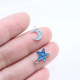 10pcs 10mm Cute Star Charms Pendant DIY Jewelry Making 2 colors