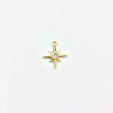 10pcs 12mm Star Rhinestone Coin Zinc Alloy Necklace Earring Bracelet DIY