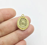 10pcs 15*20mm Round Star Zinc Alloy DIY Jewelry Charms Pendant