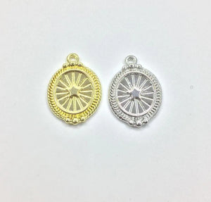 10pcs 15*20mm Round Star Zinc Alloy DIY Jewelry Charms Pendant