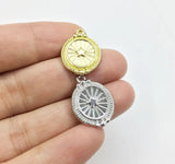 10pcs 15*20mm Round Star Zinc Alloy DIY Jewelry Charms Pendant
