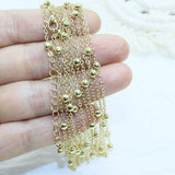 10pcs Tiny Dot Chain with Ext Chain Jewelry Link DIY Finding Necklace