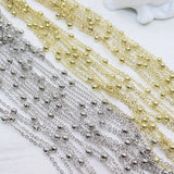 10pcs Tiny Dot Chain with Ext Chain Jewelry Link DIY Finding Necklace