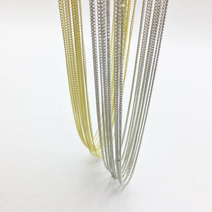 10pcs Twisted Tiny Chain with Ext Chain Jewelry Link DIY Finding Necklace