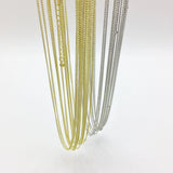 10pcs Twisted Tiny Chain with Ext Chain Jewelry Link DIY Finding Necklace