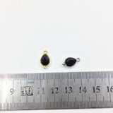 10pcs Oval Glass Beads Zinc Alloy Charms Pendant Jewelry DIY 2 Colors