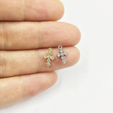 10pcs Tiny Cross Rhinestones Charms Pendant DIY Jewelry