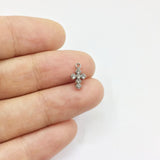 10pcs Tiny Cross Rhinestones Charms Pendant DIY Jewelry