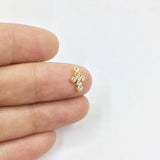 10pcs Tiny Cross Rhinestones Charms Pendant DIY Jewelry