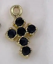10pcs Tiny Cross Rhinestones Charms Pendant DIY Jewelry