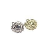 10pcs Heart Gold/Silver Charms Pendant Jewelry DIY Necklace Bracelet Earrings