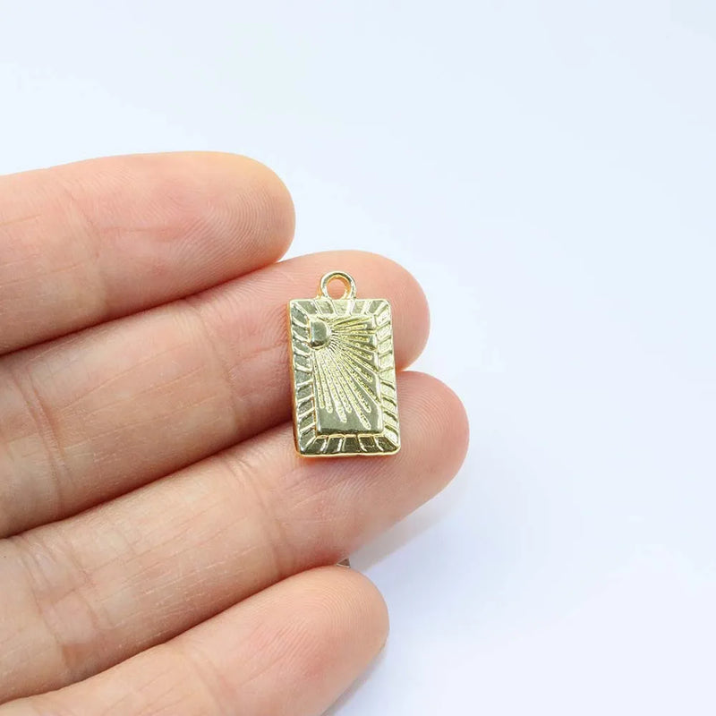 20pcs 10*15mm Sun Gold/Silver Bee Charms Pendant Jewelry DIY