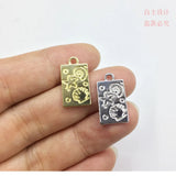 20pcs Sea Shell Print Gold/Silver Plated Charms Pendant Jewelry DIY Necklace