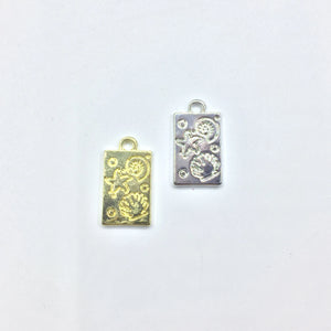 20pcs Sea Shell Print Gold/Silver Plated Charms Pendant Jewelry DIY Necklace