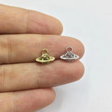 20pcs Mini Earth Print Coin Zinc Alloy Necklace Earrings Bracelet DIY 2 Colors