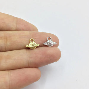 20pcs Mini Earth Print Coin Zinc Alloy Necklace Earrings Bracelet DIY 2 Colors