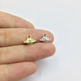 20pcs Mini Earth Print Coin Zinc Alloy Necklace Earrings Bracelet DIY 2 Colors