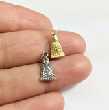 20pcs Mini Tassel Zinc alloy Women Charms DIY Jewelry 2 Colors