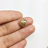 20pcs 10mm Mini 3D Heart Charms Zinc Alloy necklace earring bracelet DIY