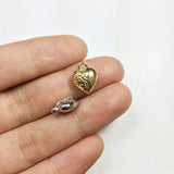 20pcs 10mm Mini 3D Heart Charms Zinc Alloy necklace earring bracelet DIY