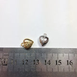 20pcs 10mm Mini 3D Heart Charms Zinc Alloy necklace earring bracelet DIY