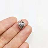 20pcs 10mm Mini 3D Heart Charms Zinc Alloy necklace earring bracelet DIY