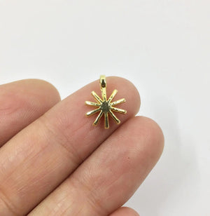20pcs 10mm Flower Zinc Alloy DIY Jewelry 2 Colors