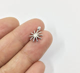 20pcs 10mm Flower Zinc Alloy DIY Jewelry 2 Colors