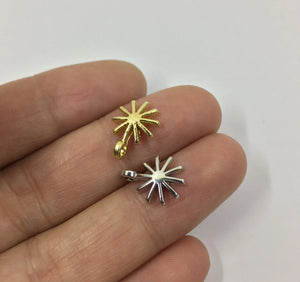 20pcs 10mm Flower Zinc Alloy DIY Jewelry 2 Colors
