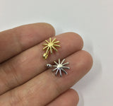 20pcs 10mm Flower Zinc Alloy DIY Jewelry 2 Colors