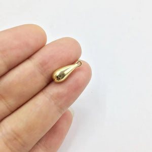 20pcs 12*6mm High Polish Tear Drop Charms Pendant DIY Necklace