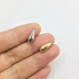 20pcs 12*6mm High Polish Tear Drop Charms Pendant DIY Necklace