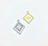 20pcs 12mm Rhombus Star Zinc Alloy DIY Charms Pendant Necklace Earrings