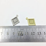 20pcs 12mm Rhombus Star Zinc Alloy DIY Charms Pendant Necklace Earrings