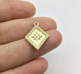 20pcs 12mm Rhombus Star Zinc Alloy DIY Charms Pendant Necklace Earrings
