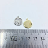20pcs 13mm Coin with Bee Print Zinc Alloy DIY Jewelry 2 Colors