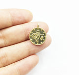20pcs 15mm Symbol Print Coin Charms Pendant Jewelry DIY Necklace