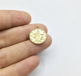 20pcs 15mm Symbol Print Coin Charms Pendant Jewelry DIY Necklace