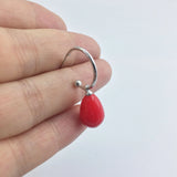 20pcs Red Tear Plastic Pearl Beads Charms Pendant Jewelry DIY Earring