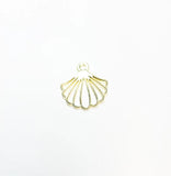 20pcs Tiny Flat Shell Charms Pendant 2 Colors
