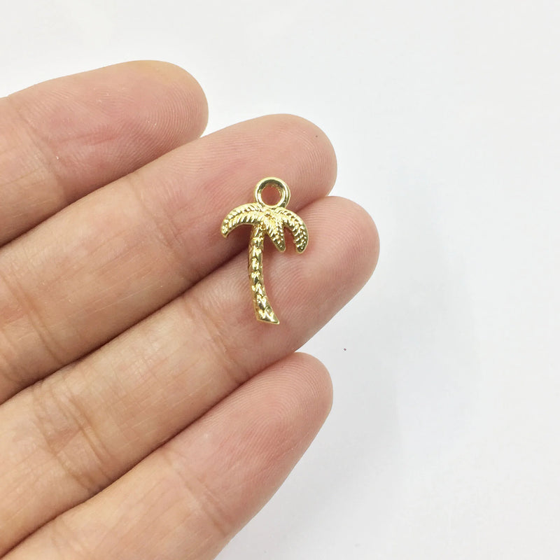 20pcs Palm Tree Zinc Alloy Jewelry DIY 2 Colors